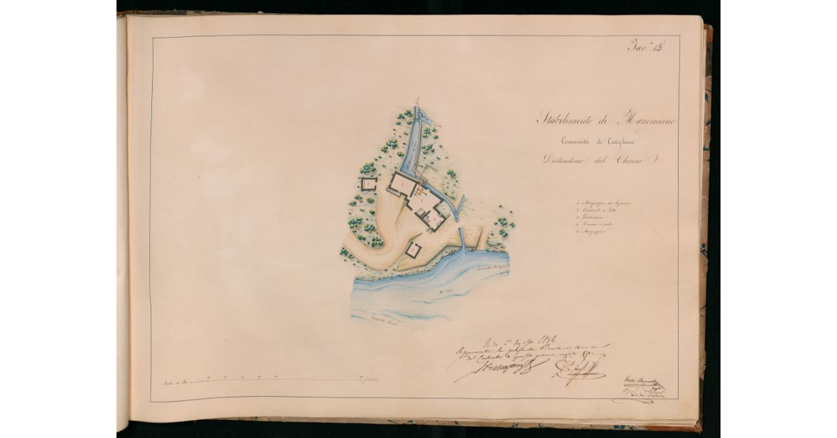 Tav.15 - Stabilimento di Mammiano. Comunità di Cutigliano. Distendino del Chiuso
