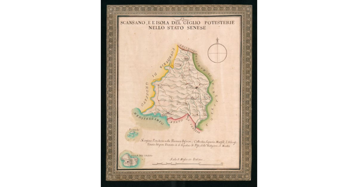 Tav.31 - Scansano e l'isola del Giglio Potesterie nello Stato Senese