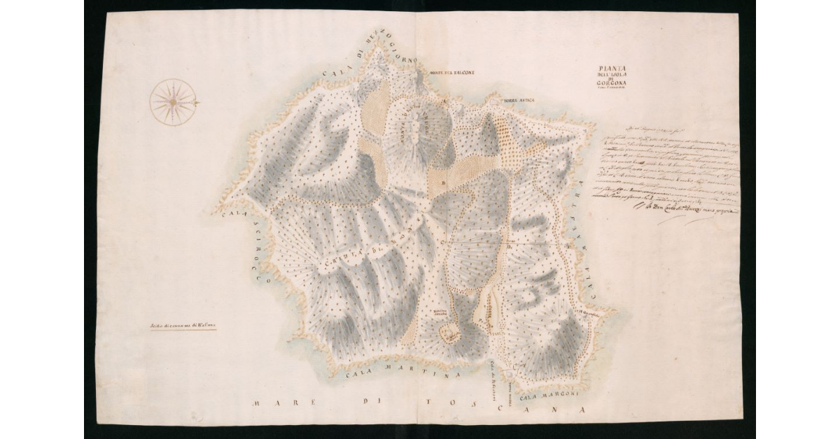 Pianta dell'Isola di Gorgona fatta l'anno 1701