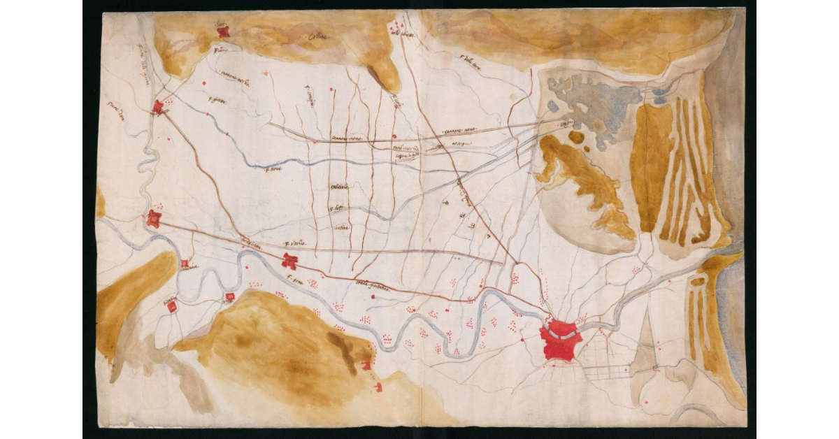 [Carta topografica del Valdarno pisano da Pontedera e Ponsacco al mare]
