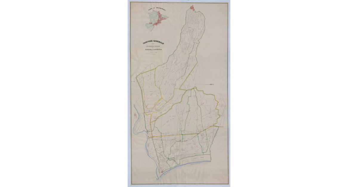 Cartone Generale del Circondario Idraulico di Cecina a Sinistra