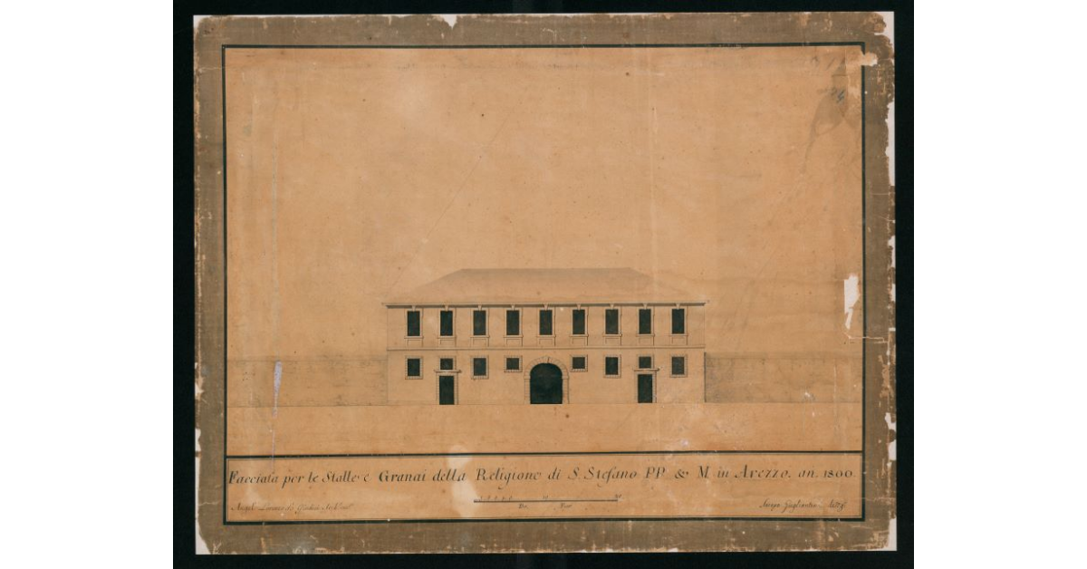 Facciata per le Stalle e Granai della Religione di S.Stefano PP e M in Arezzo an.1800