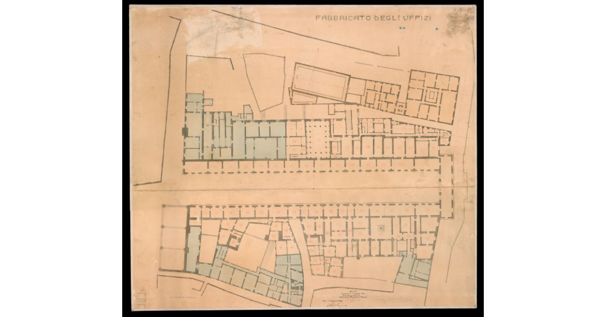 Fabbricato degli Uffizi. Piano della Loggia