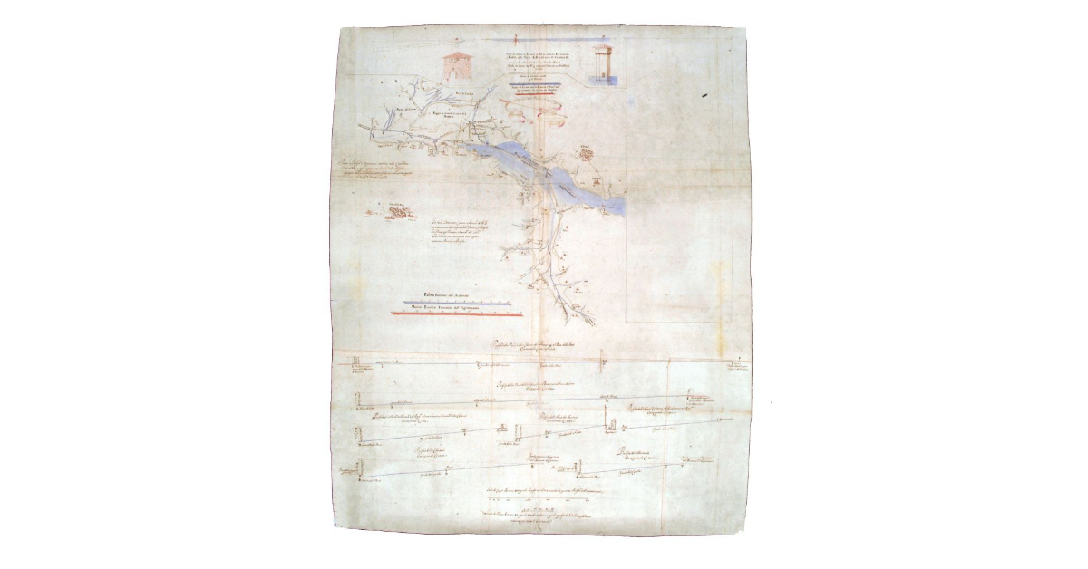 Pianta, e Profilo di Operazioni stabilite nella Concordia del 1664, e qui segnate con lettere dell’alfabeto, e spiegate nella scrittura corrispondente sottoscritta questo dì 12 d’ottobre