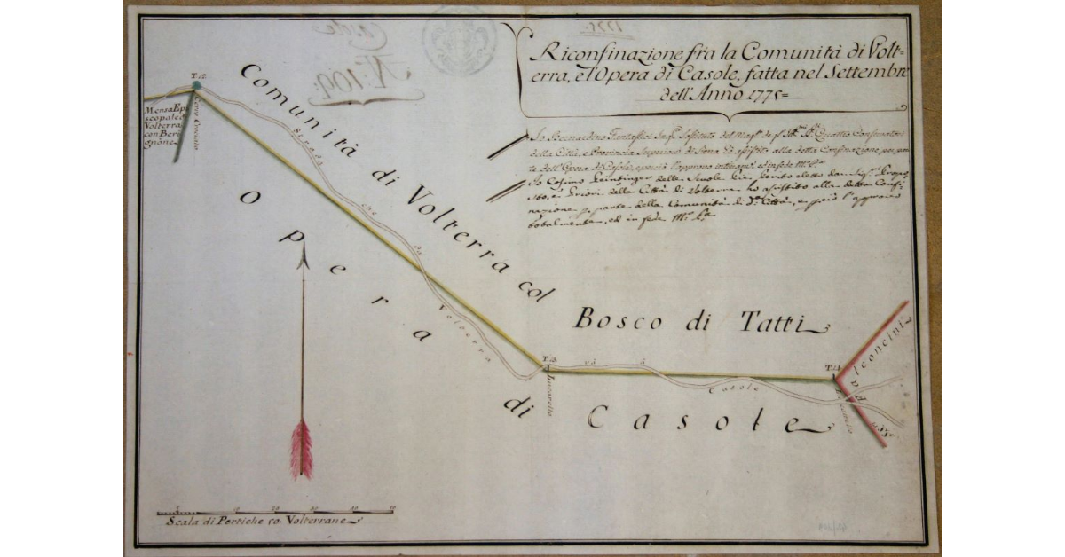 Riconfinazione fra la Comunità di Volterra, e l’Opera di Casole, fatta nel Settembre dell’Anno 1775