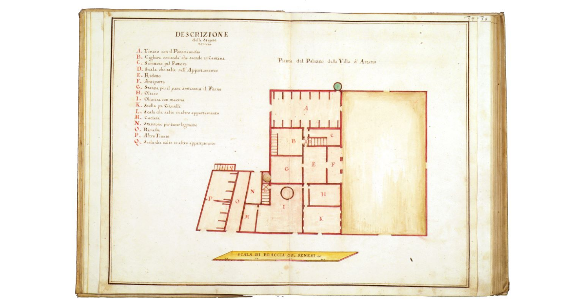 Pianta del Palazzo della Villa d'Arceno