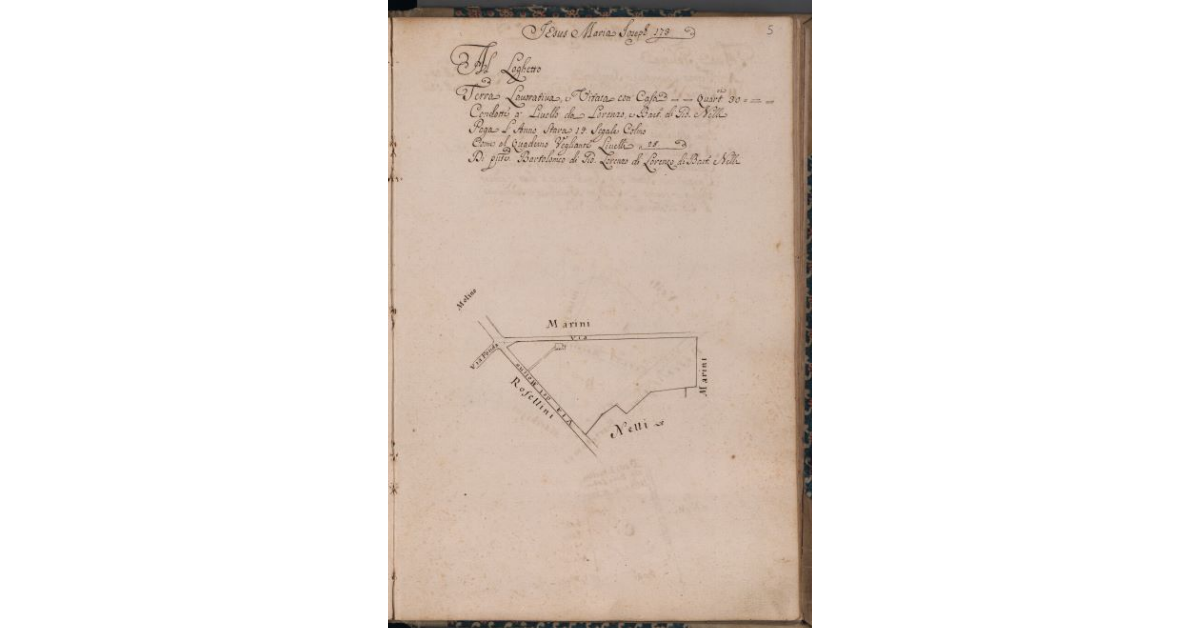 [Terreno concesso a livello nel comune di Pescia]