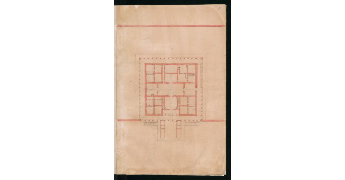 [Pianta del primo piano del Palazzo del Poggio a Caiano]