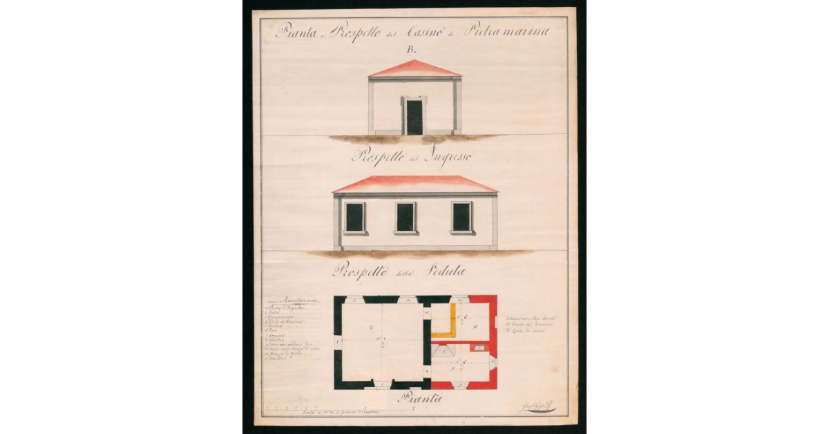 [Progetto in pianta e in alzato del Casino di Pietramarina]