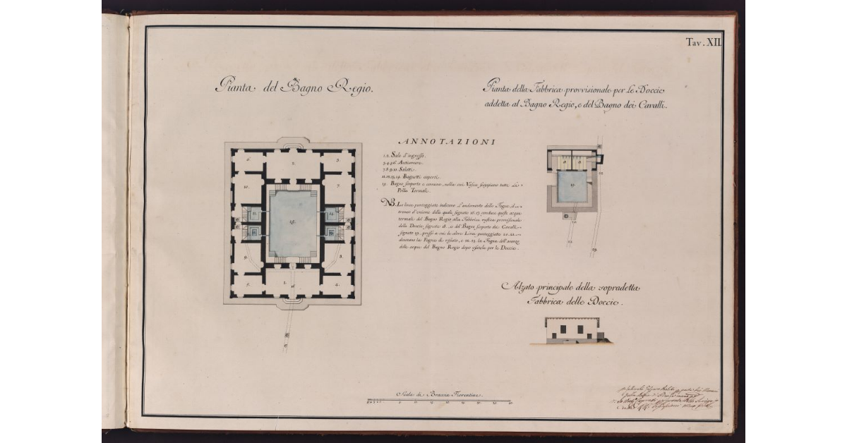 [Pianta del Bagno Regio e della Fabbrica provvisionale per le docce]
