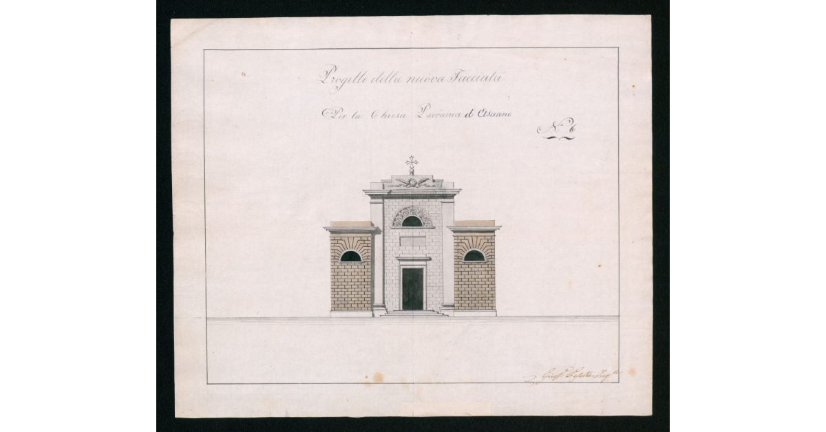 Progetto della nuova facciata per la chiesa pievania di Asciano, n. 6