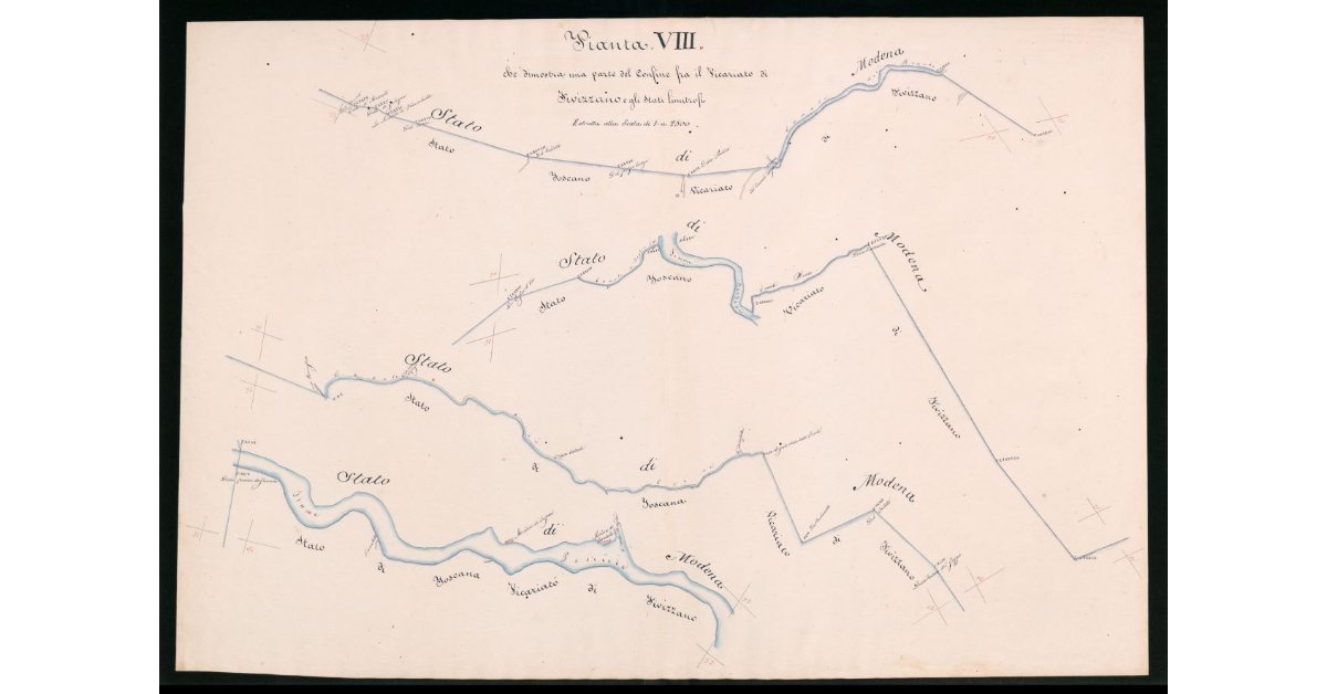 Pianta VIII che dimostra una parte del confine fra il Vicariato di Fivizzano e gli stati limitrofi