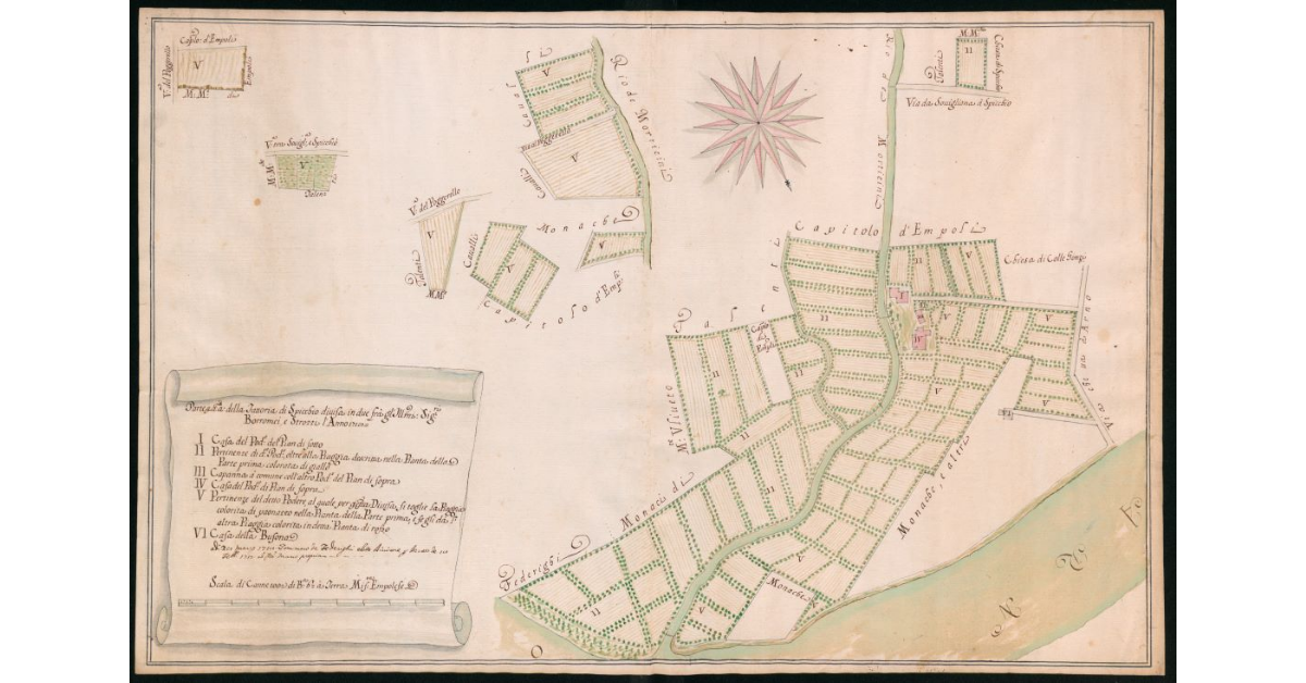 Parte seconda della Fattoria di Spicchio divisa in due fra gli Ill.mi Sig.ri Borromei e Strozzi l'anno 1718