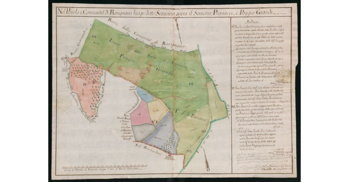 Nel popolo e comunità di Rosignano luogo detto Seracino sopra il Seracino, Pianacce e Poggiogrande