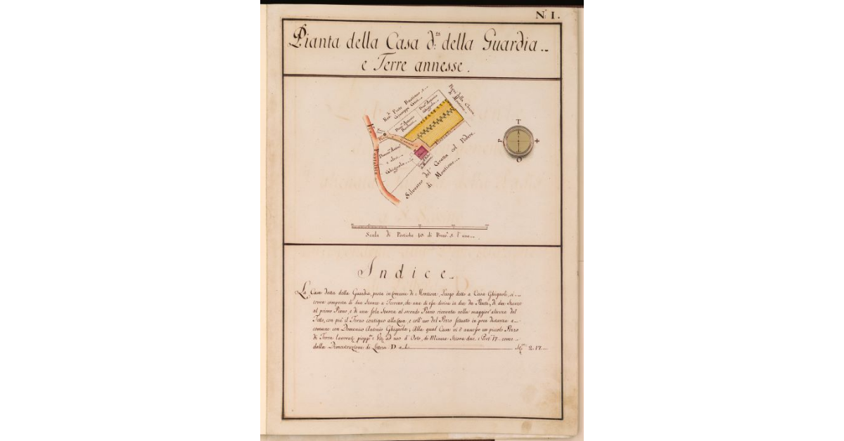 Pianta della Casa detta della Guardia e Terre annesse