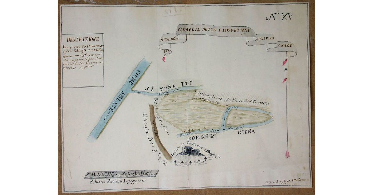 Pianta della Sodaglia detta i Poggettini delle Fornaci