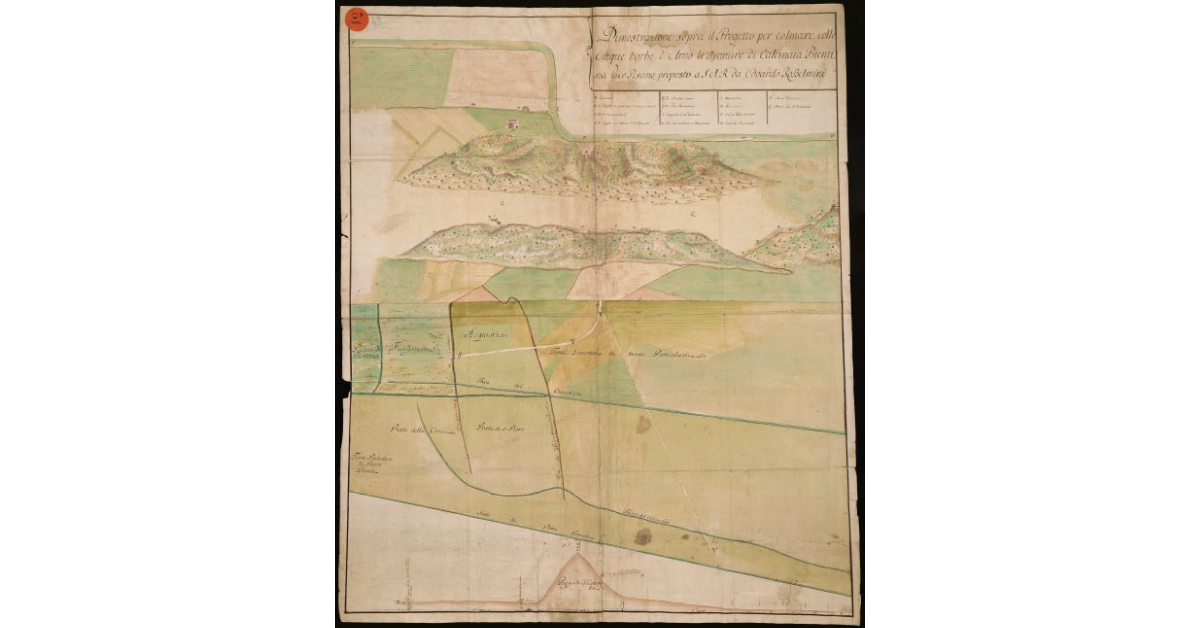 Dimostrazione sopra il progetto per colmare con le acque torbe d'Arno le pianure di Calcinaia, Bientina e Vicopisano proposto a S. A. R. da Odoardo Rosselmini
