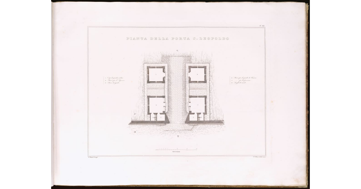 Pianta della Porta di S. Leopoldo [a Livorno]