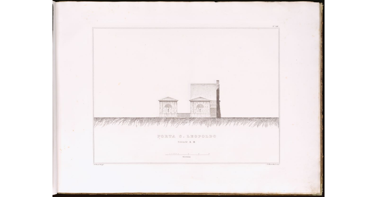 Porta S. Leopoldo [a Livorno]. Taglio A B