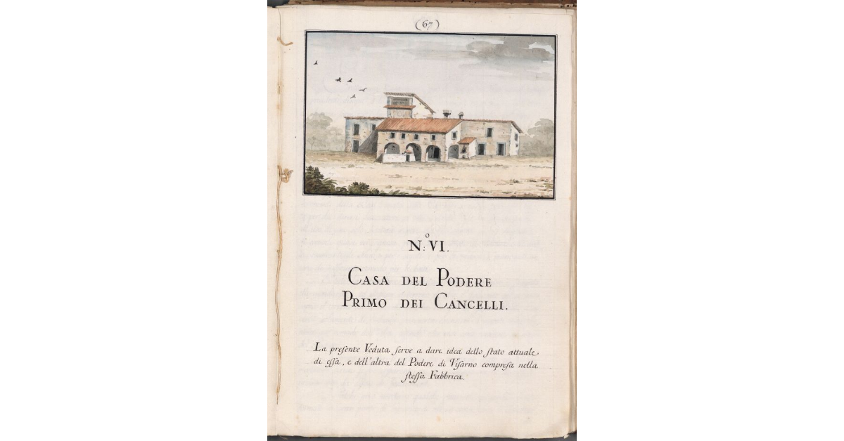 [Veduta del podere primo dei Cancelli]