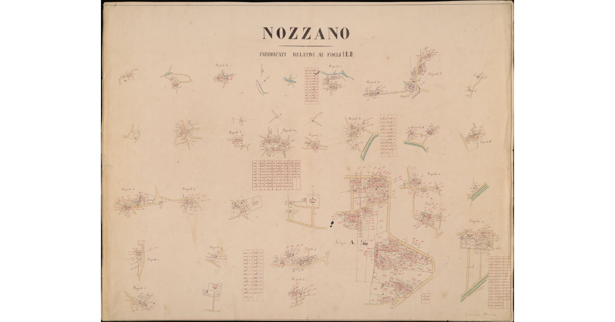 [Foglio VI]. Fabbricati relativi ai fogli I - II - III