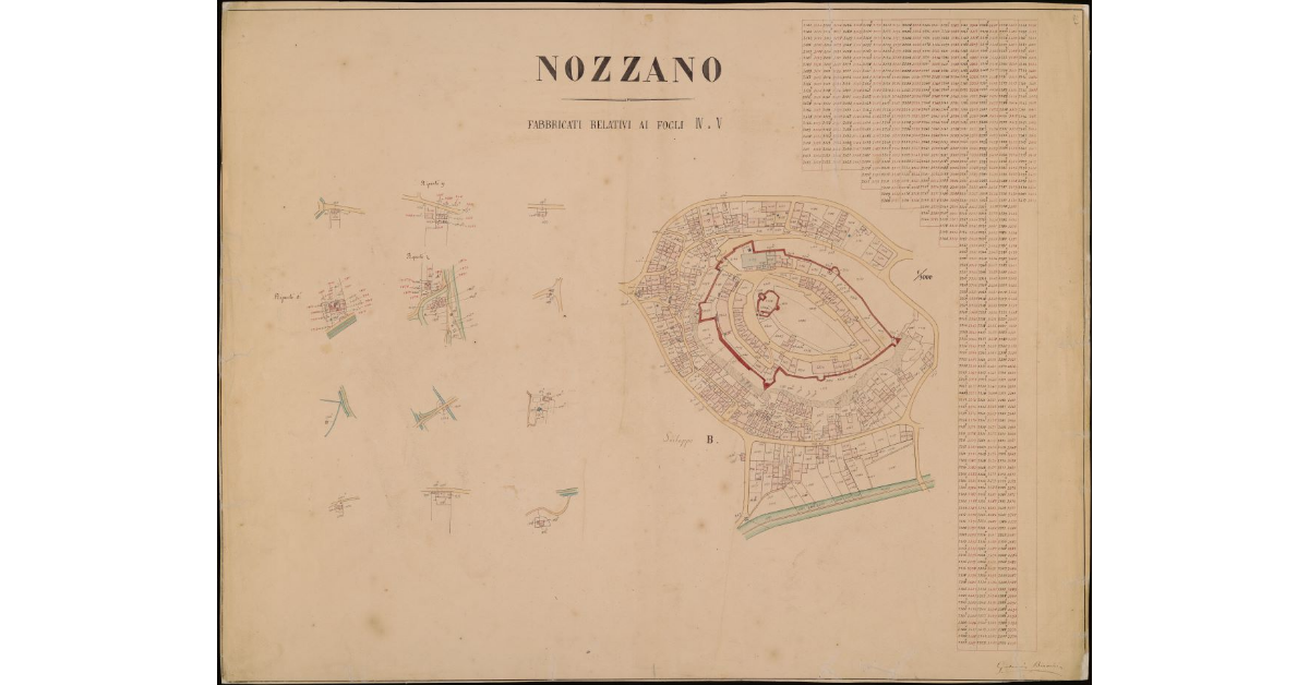 [Foglio VII] Nozzano. Fabbricati relativi ai fogli IV - V